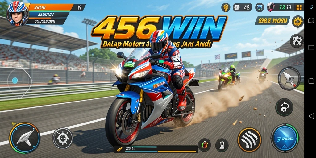 Tampilan gameplay balap motor yang mendebarkan dalam 456WIN.