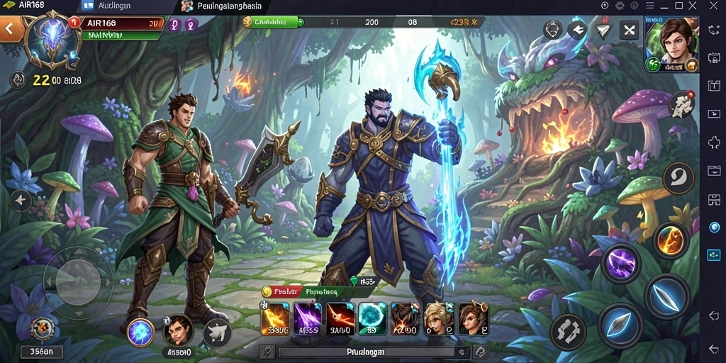 Screenshot gameplay AIR168 menunjukkan momen epik dalam petualangan.