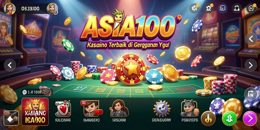 Tampilan gameplay menarik dalam ASIA100 dengan fitur kasino yang menantang.
