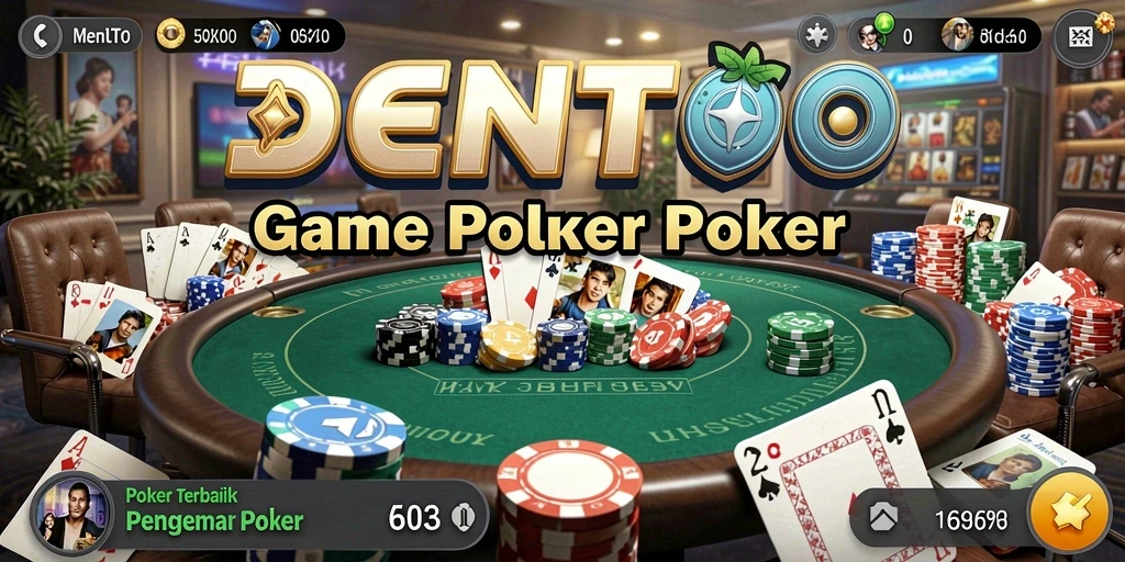 Tampilan gameplay poker DENTOTO yang menarik dan interaktif.