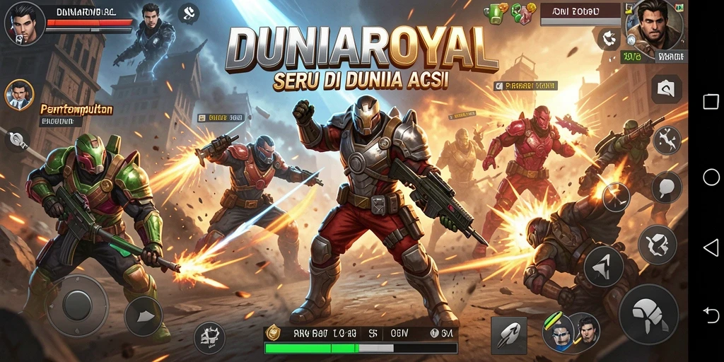 Tangkapan layar DUNIAROYAL menunjukkan aksi pertempuran yang menegangkan.