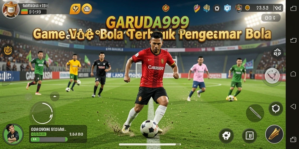 Tampilan grafis menarik dari gameplay GARUDA999 yang penuh aksi sepak bola.