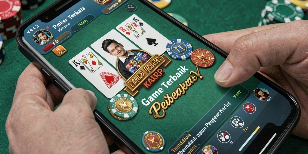 Tangkapan layar utama KAKRP menampilkan gameplay poker yang seru.