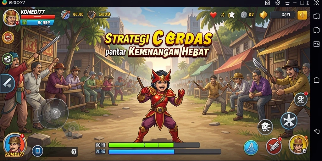 Tampilan gameplay KOMEDI77 yang penuh aksi dan strategi.