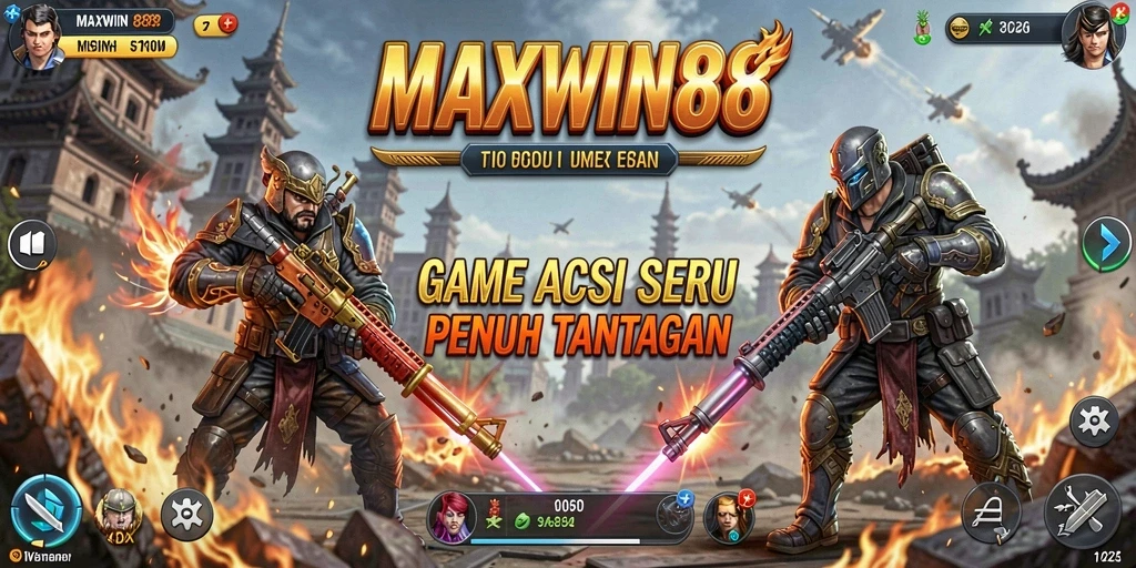 Screenshot gameplay <strong>MAXWIN88</strong> menunjukkan aksi seru dan pertarungan dinamis.