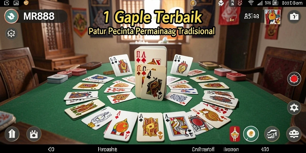 Screenshot MR888 menampilkan sesi permainan Gaple yang seru dan interaktif.