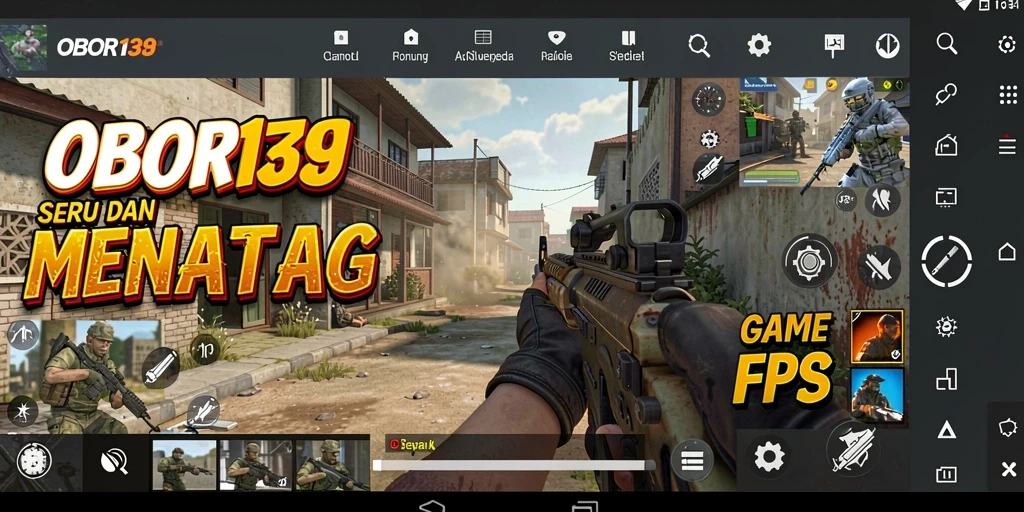 Screenshot OBOR138 menampilkan aksi mendebarkan dalam permainan FPS.