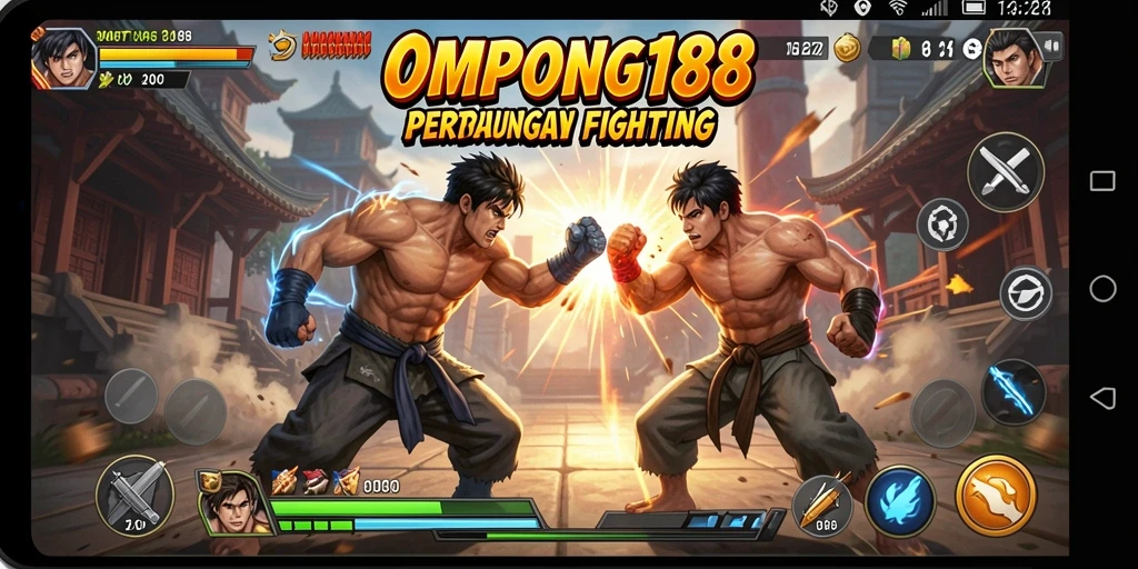 Gameplay Fighting OMPONG188 yang menegangkan dan seru.