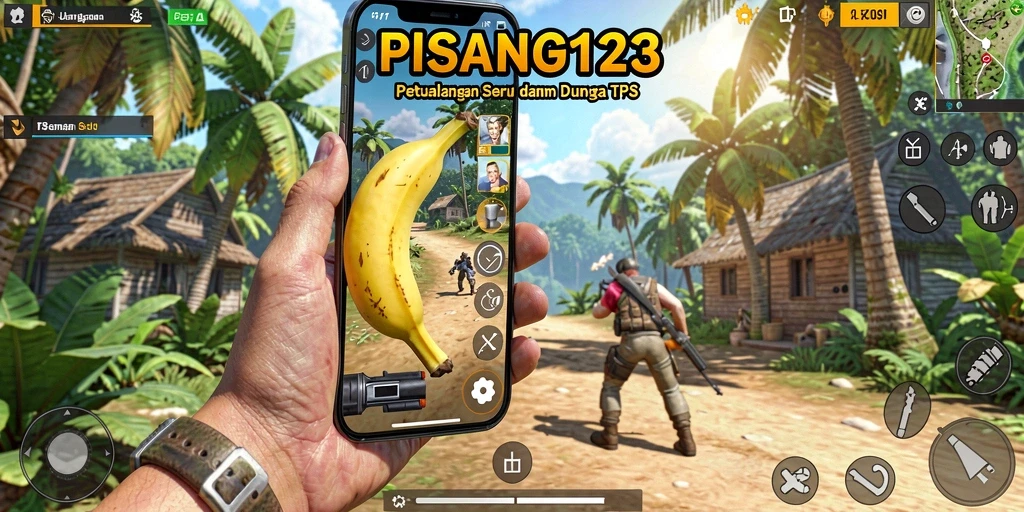 Screenshot menampilkan aksi seru dalam gameplay TPS PISANG123.