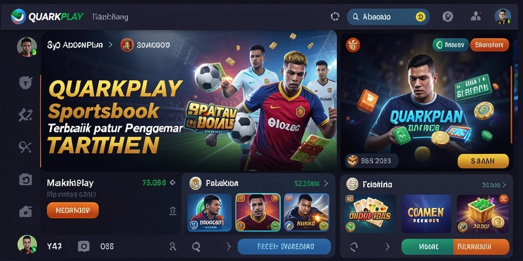 Tampilan gameplay QUARKPLAY yang menarik dan interaktif dalam taruhan olahraga.