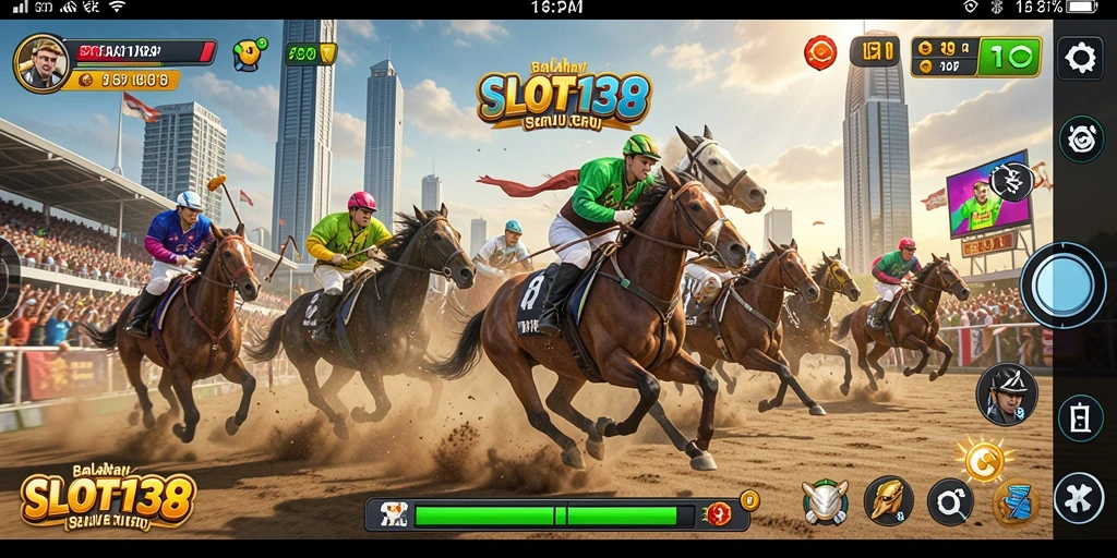 Gameplay balapan menegangkan dalam SLOT138