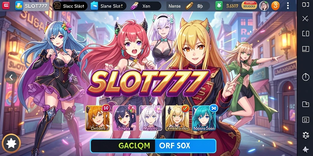 Gameplay menakjubkan SLOT777 dengan karakter Anime yang lucu.