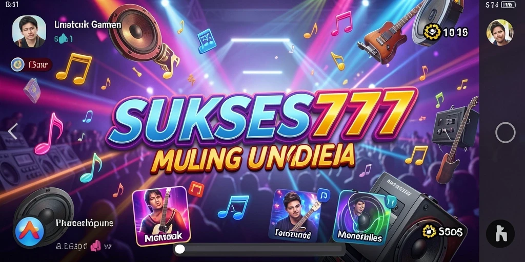 Tampilan gameplay menarik di SUKSES777 dengan beragam lagu.