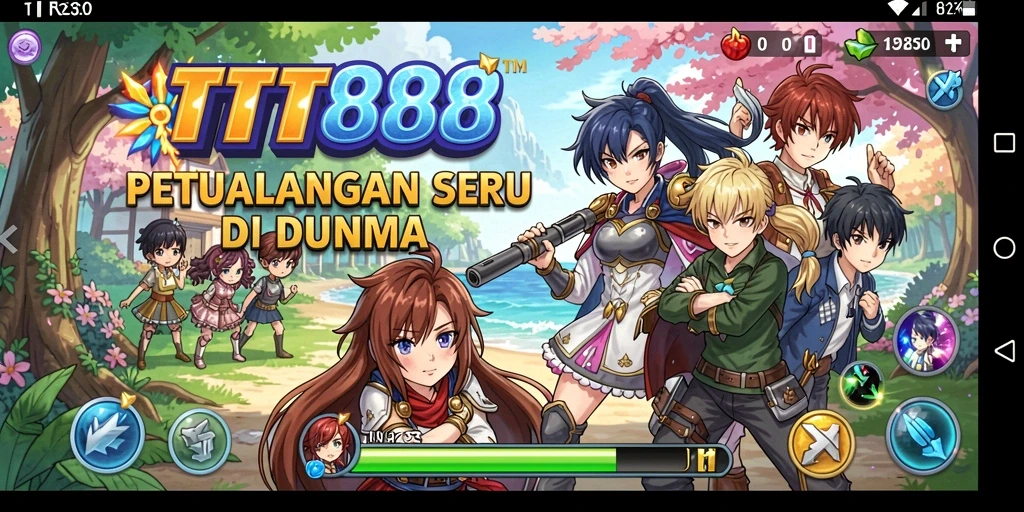 Tangkapan layar dari gameplay seru TTT888 dalam dunia Anime.